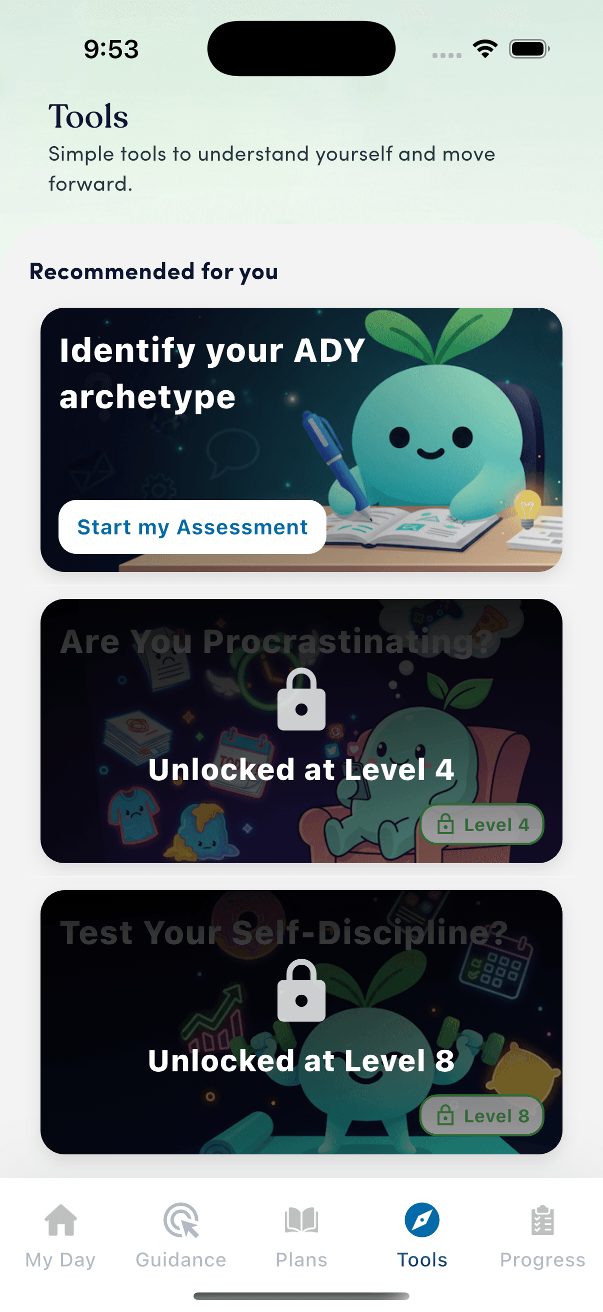 ADY self-understanding tools